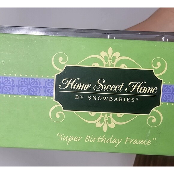 Vintage Department 56 Porcelain Snowbabies 4x6 Picture Frame Super Birthday 7" - Picture 5 of 10